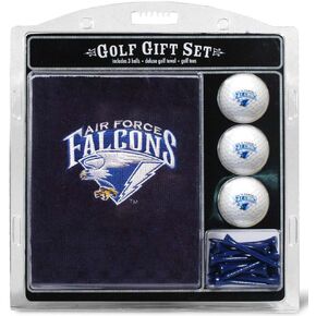 Team Golf NCAA Gift Set Embroidered Golf Towel, 3 Golf Balls, and 14 Golf Tees 2-3/4" Regulation, Tri-Fold Towel 16" x 22" & 100% Cotton