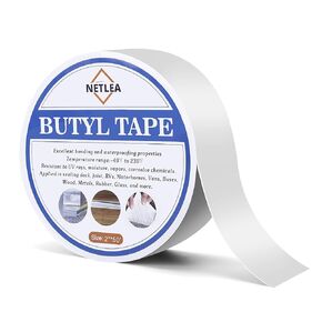 RV Roof Tape 6 Inch,UV Resistant & Waterproof RV Sealant Tape for RV Repair,Window Sealing,Truck Sealing,Stop Camper Roof Leaks,White(6"*50')