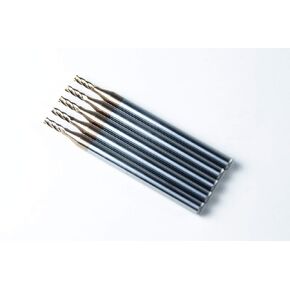 Square End Carbide Mill Set (Pack of 5) - 1/32 End Mill for Alloy Steels/Hardened Metals – 4 Flute TiAlN Coated Square Nose Milling Set for CNC Machine Milling Tools
