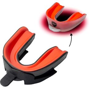 MouthShield - واقي الفم ذو الحماية المزدوجة مع تقنية الكشف عن الحرارة | تصميم ثلاثي الطبقات لامتصاص الصدمات بشكل فائق | مثالية لكرة القدم والهوكي والرياضات عالية التأثير