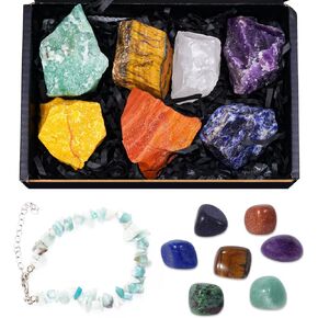 15 PCS Crystal and Healing Stones, Native Chakra Stone Set for Meditation, Crystal Ceremonies, Reiki Healing, Energy Work and Healing, and Home Décor