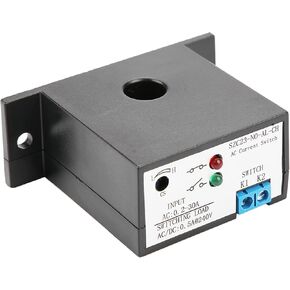 Current Sensing Switch, Normally Open Amp Sensor Monitoring Relay AC 0.2‑30A Adjustable SZC23 NO AL CH