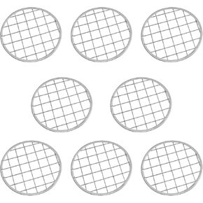 Mason Jar Frog Lid Square Mason Jar Plant Grid Metal Mason Flower Jar Lid For Vase Decoration Accessories (86mm silver) 8PCS