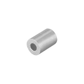 uxcell Aluminum Crimping Loop Sleeve Round for 5/128" - 3/64" Wire Rope Pack of 100