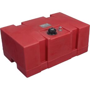 Moeller Boating Topside Fuel Tank with Mechanical Vent Gauge (24-Gallon), Moeller Red