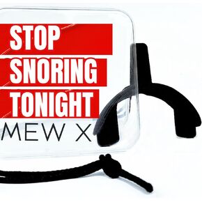 Better Than Mouth Tape for Sleeping - Mew X -The Ultimate Anti-Snoring Device & Snore Stopper/Put Face Tape & Nasal Strips for Snoring in The Bin / [2 Pack & 2X Value]- Reusable Snoring Solution