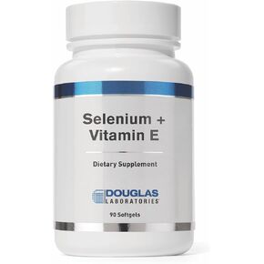 Douglas Laboratories Selenium + Vitamin E | 400 I.U. of Natural Form of Vitamin E and 50 mcg. of Selenium | 90 Softgels