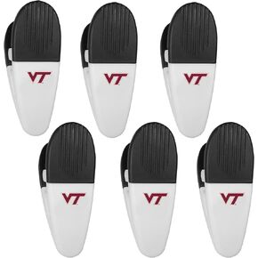 Siskiyou Sports NCAA Virginia Tech Hokies Chip Clip Magnets, 6pk White, One Size