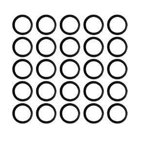 2" Encapsulated Kamlock™ Gasket, FEP Viton, Black (Pack of 25)