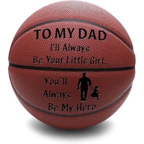 to My Dad Gift Personalized Engraved Basketball Indoor/Outdoor Basketball 29.5 Inch Birthday Inspirational Gifts for Dad from Son