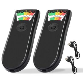 2 Pcs EMF Meter, 5 LED Magnetic Field Detector, Ghost Hunting Equipment Tester, Electromagnetic Portable Counter 50Hz-20,000Hz for Indoor and Outdoor