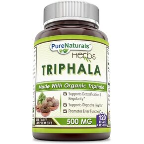 Pure Naturals Triphala 500 Mg 120 Veggie Capsules