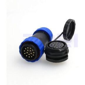 DRRI HE29 3pin Chassis Panel Mount Waterproof Circular Aviation Connector IP68 Industrial Threaded Plastic Connector Male Plug Female Socket (3 pin)