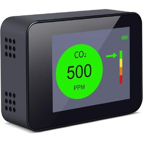 CO2 Carbon Dioxide Detector Indoor Air Quality Monitor Portable CO2 Monitor CO2 Meter Tester for Home School Office Travel USB Rechargeable