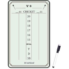 Dart Scoreboard,Dry Erase Scoreboard,with an Eraser and a Dry-Erase Marker,9 * 15 inches,Dart Board Accessories,Dart Games,Indoor Games,Cyan