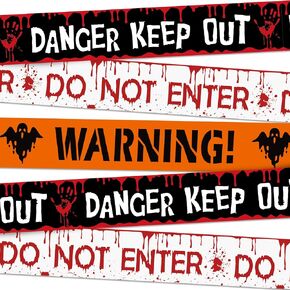 Halloween Caution Tape 3 Inches x 49 Feet (3 Pack 147 Feet), Do Not Enter, Warning Orange, Danger Keep Out Zombie Caution Tape for Backyard Party Decorations in Saudi Arabia