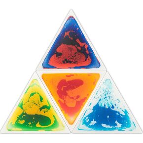 LONGKING 4-Sheet Liquid Square Sensory Tiles, Animal Pattern, Colorful Floor Tile for Play Centers, Playroom, Lava Tiles, 11.8"x11.8"
