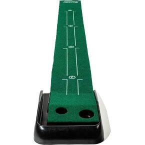 Franklin Sports Indoor Golf Putting Green – Portable Authentic 9 Foot Mat with Auto Ball Return – Golf Training Aid & Putting Practice Game – Real Course Feel (92049X)
