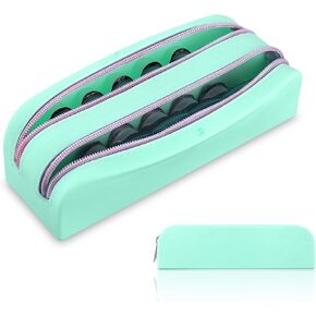 AITIME Portable Daily Contact Lens Organizer,Disposable Contact Lens Dispenser,Travel Color Contact Lens Storage Case Kit with Labeled R & L (Blue)