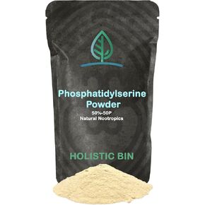 Phosphatidylserine Powder | Phosphatidylserine Supplement Powder Extracted from Non GMO Soy Lecithin | Nootropics Brain Support Supplement for Memory & Focus