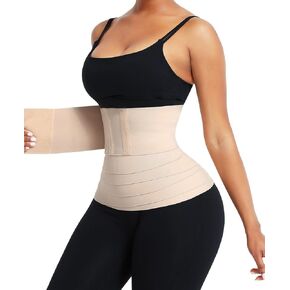 Tummy Wrap Waist Trainer, Sauna compression Trimmer belt for abdominal support, One Size Fit All