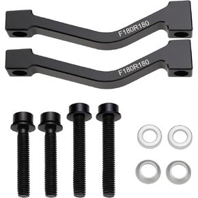 ECSiNG 2 Sets Bike Disc Brake Adapter Bike Post Mount 180mm Disc Brake Adapter Brake Caliper Adapter with Bolts for Mountain Bike Black