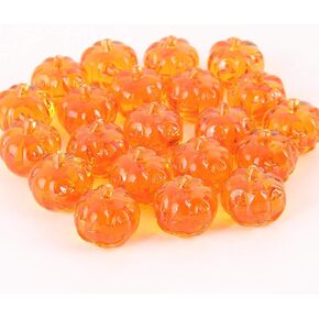 Mini Acrylic Pumpkin Ornaments for Fall Decorations Party Table Scatter Halloween and Thanksgiving Décor（50PCS）