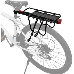Rear Bike Rack,Bike Cargo Rack,Adjustable Bicycle Equipment Stand Max Capacity 110 LBS,Universal Bicycle Carrier Rack
