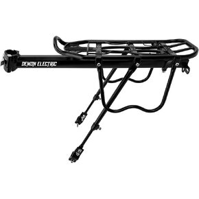حامل الدراجة العالمي Demon Powersports باللون الأسود مصنوع من مادة الألومنيوم خفيفة الوزن، الحجم قابل للتعديل بين 24 بوصة و28 بوصة وقادر على حمل كل شيء يصل إلى 25 كجم (55 رطلاً) in Kuwait