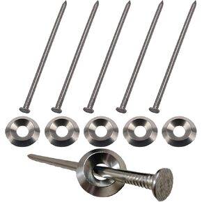 Heavy Duty Solid Stainless Steel 304 Patio Rug Stakes Low-Profile Mat Anchors Rug Gripper, Rug Holder, for Camp Rug, Outside Mat and Carpet, No More Moving - Pack of 6