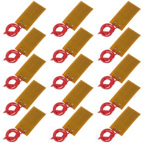 15pcs 25mmx50mm Film Heater Plate Adhesive Pad, PI Heating Elements Film 12V 7W Strip Heater Adhesive Polyimide Heater Plate (12V 7W 25mmx50mm)