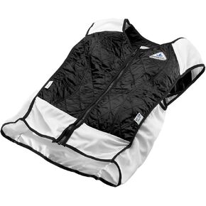Techniche Hybrid Cooling Vest with both Hyperkewl Evaporative Cooling AND CoolPax PCM cooling, Black, 3X-Large