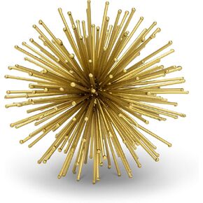 Abbott Collection Home Small Starburst Ball Sculpture 5 Inch Diameter Gold