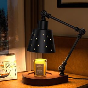 Candle Warmer Lamp, Electric Candle Lamp with Timer, Dimmable Wax Melts Warmer for Scented Wax, Jar Candles, Adjustable Height Candle Warmer for House Warming Gifts, Home Bedroom Decor with 2 Bulbs