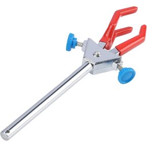 3-Prong Swivel Clamp, Dual Adjustable Sturdy Multipurpose Laboratory Extension Clamp with Finger Style Grip Lab Clamp