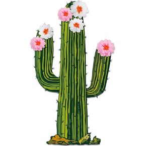 Honoson 7 Pcs Large Cactus Party Decorations Jointed Cactus Cut out Cardboard Cactus Standup Summer Green Plant Wall Decor for Birthday VBS Halloween Photo Prop Wild Western Party