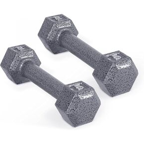 CAP Barbell Cast Iron Hex Dumbbell, Pair, 5 lb