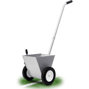 25 Pound Capacity Baseball Field Dry Line Chalker, Wheeled Heavy Duty Steel Athletic Striping Marker Dry Line Painter, Standard Striping Machine, 2" Lines Chalker Machine Without Cover