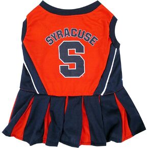 Pets First NCAA Syracuse Orange Dog Cheerleader Outfit, X-Small
