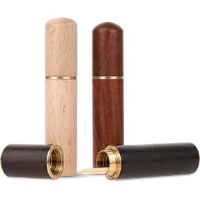 Giantree 3Pack Portable Toothpick Holder, Needle Case Sewing Needle Holder, Wood Toothpick Case, Waterproof Handmade Craft Toothpick Pocket Box Travel Mini Toothpick Box for Women and Men