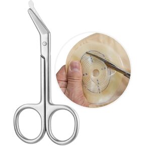 Ostomy Supplies, 2 PCS Ostomy Scissors Stainless Steel Scissors for Doctors, Nurses, Veterinary Home Nursing, 4.3 x 2.1 Inch.