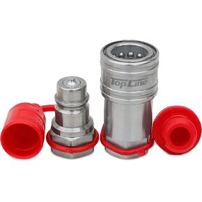 3/4" NPT Thread 3/4 body Ag ISO 5675 Hydraulic Quick Connect Coupler Poppet Valve Set Agricultural TL49