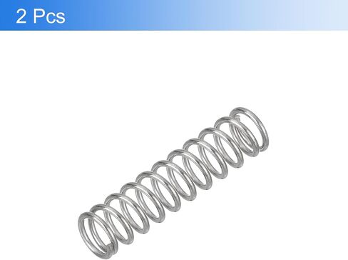 uxcell 2Pcs Compression Springs, 0.7mm Wire Diameter x 7mm OD x 30mm Length 304 Stainless Steel Extension Spring Ballpoint Pen Pressure Springs for Shop Home Repairs, Silver in Saudi Arabia
