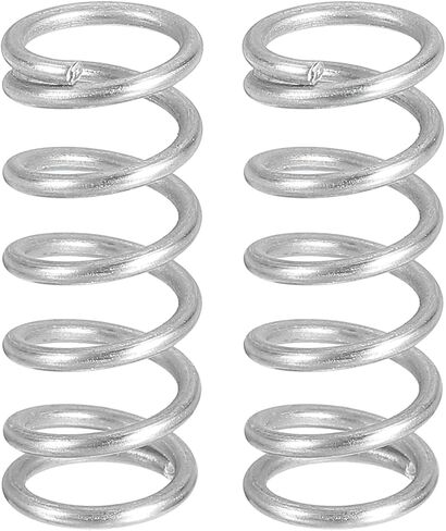 uxcell 2Pcs Compression Springs, 0.7mm Wire Diameter x 7mm OD x 30mm Length 304 Stainless Steel Extension Spring Ballpoint Pen Pressure Springs for Shop Home Repairs, Silver in Saudi Arabia