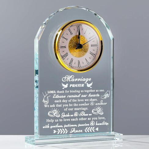 Dad Gifts For Fathers Day From Daughter Son - Crystal Clock Engraved Best Dad Ever Appreciation Gifts Father's Birthday Keepsake who Has Everything - Love Reminder Present for Thanksgiving Christmas in Saudi Arabia