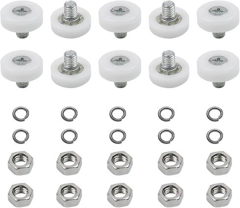 T Tulead 10PCS 19mm Bearing Small Pulley Plastic Cabinet Roller Furniture Bearing Pulley M6 in Saudi Arabia