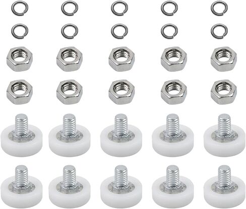 T Tulead 10PCS 19mm Bearing Small Pulley Plastic Cabinet Roller Furniture Bearing Pulley M6 in Saudi Arabia