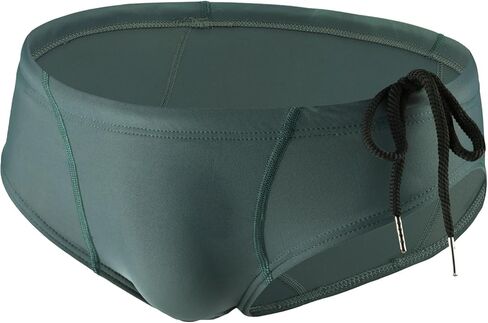 Summer Code Mens Swim Briefs Bikini Sport Swimwear Bathing Suit Solid Sexy Swimsuit with Drawstring in Kuwait