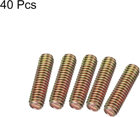 uxcell 60pcs Fully Threaded Rods 1/4 x 1 Inch All Thread Studs Long Threaded Screw Carbon Steel for Furniture Garden Railing Mounting Assembly Fastening Frame Connection Color Zinc in Saudi Arabia