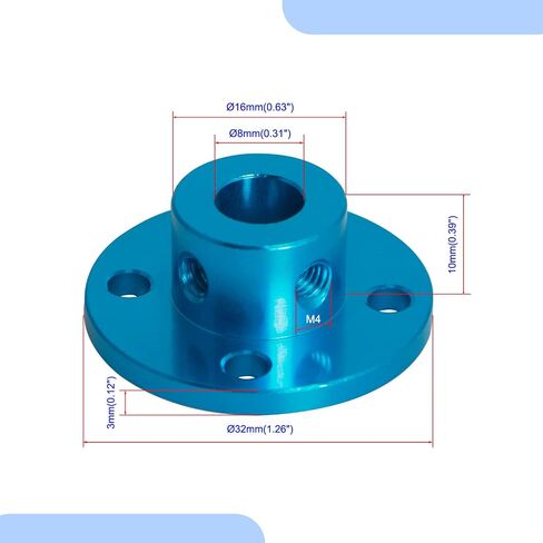 Aopin Rigid Flange Coupling 6mm Inner Flange Coupler Shaft for 3D Printer, Length 15mm / 0.59" Motor Coupler Connector, Great Apply for Model Shaft, CNC, Motor Guide, DIY Encoder 4 Pcs in Saudi Arabia